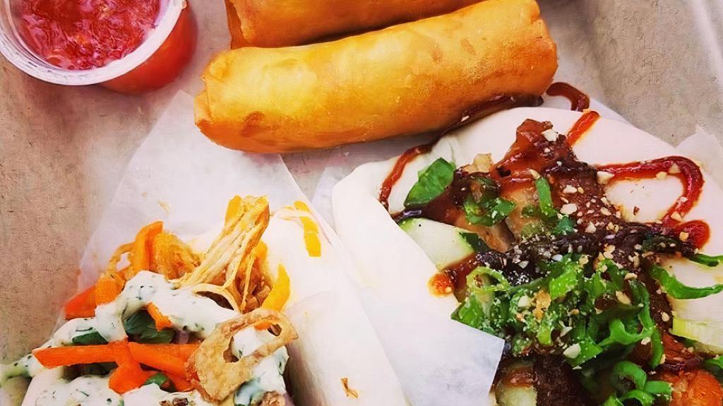 Two Bao & 3 Spring Rolls Combo · 