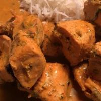 Chicken Tikka Masala Over Rice · 