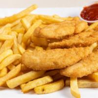 Chicken Fingers With French Fries · 
