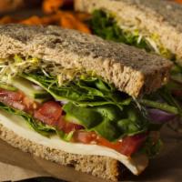 Fresh Basil Sandwich · Aromatic and herb filled sandwich with loads of fragrant basil, roasted peppers, fresh, soft...