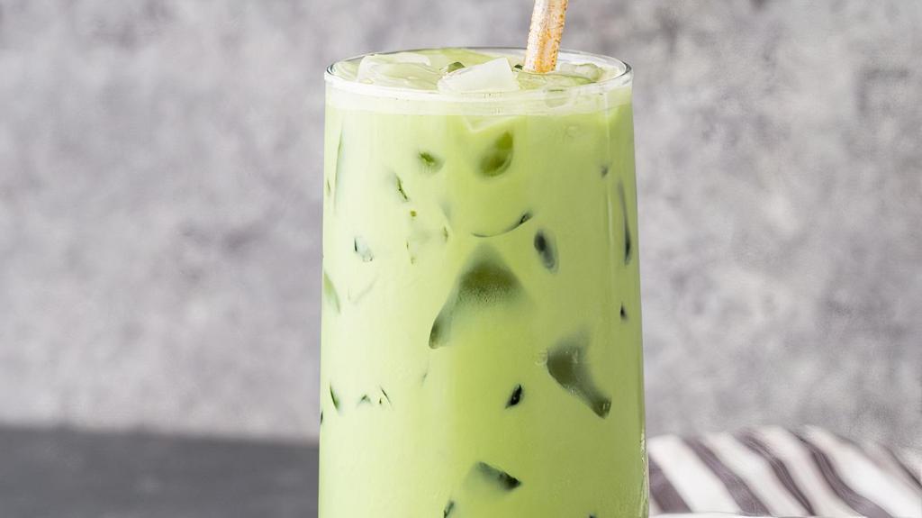 Iced Matcha Oatmilk Latte · Our favorite way to drink matcha. Uji matcha with creamy oat milk.