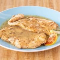 Chicken Francese · Breast of chicken lightly battered and sauteed in lemon, butter, and white wine. Served with...
