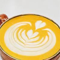 Turmeric Latte · Turmeric with Honey, Spices and Steamed Milk.