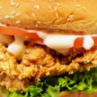 Fried Chicken Sandwich · House seasoned fried chicken with special house mayo.