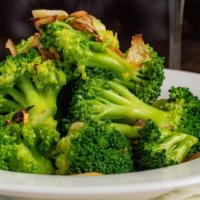 Sautéed Broccoli · Broccoli rabe sautéed with cherry peppers, garlic and oil.