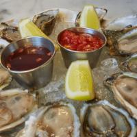 Oysters Half Dozen · Daily Selection of East Coast and West Coast Oysters.