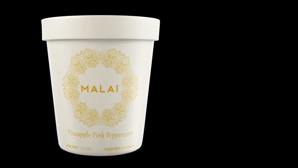 Pineapple Pink Peppercorn (Vegan) · Vegan and dairy-free. This refreshing flavor mixes the tanginess of pineapple with the sweetness of coconut and white chocolate while a touch of pink peppercorn adds a soft spice note. Contains: coconut.