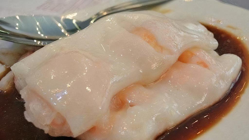 Shrimp Rice Rolls (3 Rolls) / 鮮蝦腸 · Steamed rice noodle rolls with shrimp. Served with a house made sweet soy sauce.