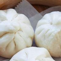 Steamed Chicken Buns (3 Pieces) / 雞包仔 · A fluffy bun with chicken and vegetables filling.