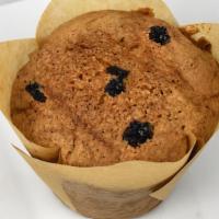 Blueberry Muffin · a cake-like muffin that's bursting with plump blueberries