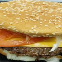 Cheeseburger · Comes with lettuce, tomato, onion, mayo, ketchup and American cheese.