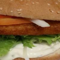 Fish Sandwich · Come with lettuce, tomato, onion, ketchup and mayo.