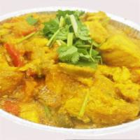Chicken Jalfrezi · Served with rice or bread. Dice tomato, red pepper, green pepper jalapenos soy sauce, base g...