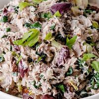 Tuna Salad, Chicken Salad Or Egg Salad · Over garden salad.