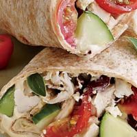 Greek Wrap · 3 eggs, spinach, onions, tomatoes, olives, feta.