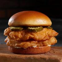 Southern Chicken Sandwich · 2 Hand Battered Chicken Breasts, mayo and pickles