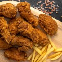 Bbq Chicken Tenders · Fresh hand-breaded, golden-fried chicken tenders tossed in BBQ sauce.