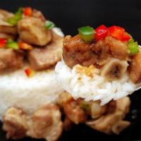 Steamed Rice With Pork Ribs Combo · Pork. combo with Watercress Dumpling (4 pcs)