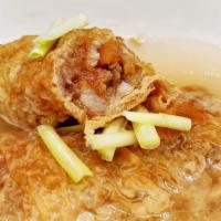 Phoenix Roll In Soup · Pork, Shrimp, Bamboo Shoot, Carrot, Bean Curd Wrapped.