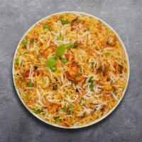 Vegetarian Feast Biryani · Spiced seasoned vegetables cooked with Indian spices and basmati rice. Served with house rai...