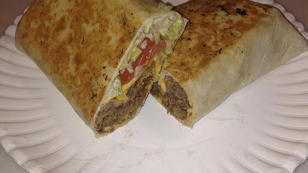 Hot Cheeseburger (Wraps) Large · cheeseburger sub comes with peppers, onions, boss or country sweet sauce extra sauce additional charge $1.00. add A1 sauce and any extra sauce, extra cheese or mushroom $1.00 extra meat $5.50