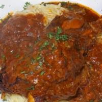 Braised Lamb Shank · Served with rice, orzo or pasta.