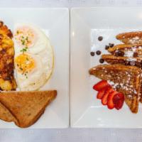 Truck Driver Breakfast · Two eggs any style served with home fries with a choice of bacon, fried ham, Taylor ham or s...
