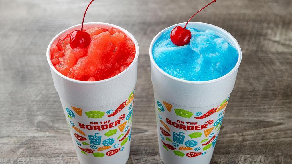Kids Border Blasts · Frozen blended treats with a blast of flavor. Pick from cherry or blue raspberry.