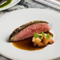 Honey Lacquered Duck Breast · Poached Quince & Rutabaga