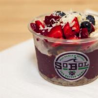 Acai Bowls  · We blend frozen acai berries, strawberries, bananas, and a splash of soy milk to make a thic...