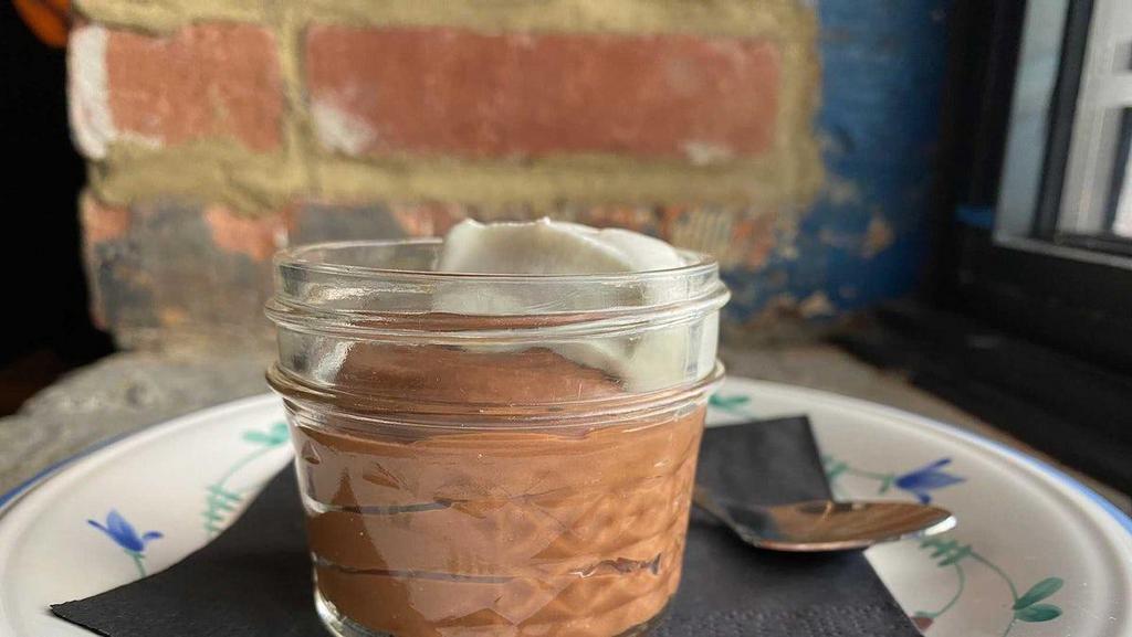 Chocolate Pudding With Green Chartreuse Whipped Cream · (GF, V)