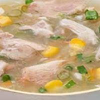 Chicken Soup · A hearty blend of chicken breast and fresh garden vegetables.