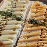 Ebi Sando · Fried Shrimp sandwich with Japanese soft white bread, egg tartar sauce and cabbage salad.
