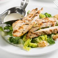 Insalata Di Pollo · Caesar salad with grilled julienne chicken. Caesar dressing on the side.