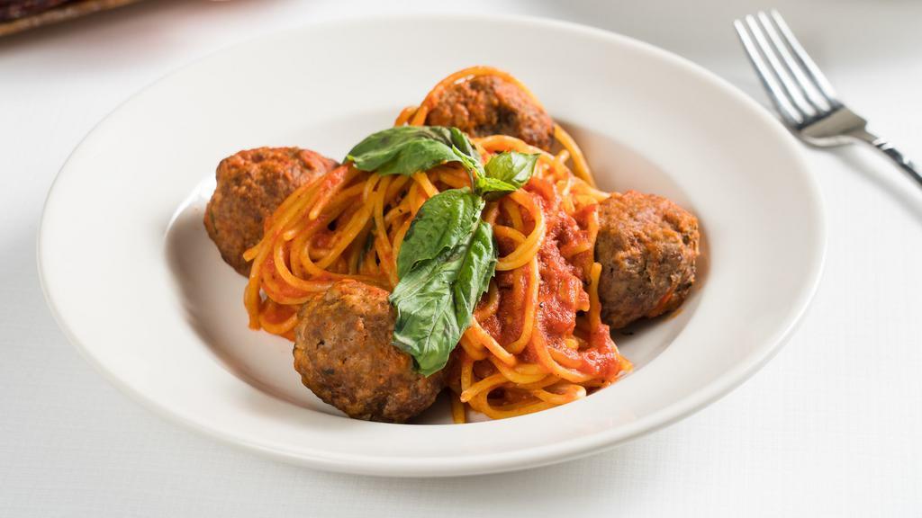 Spaghetti Meatballs · In marinara sauce.