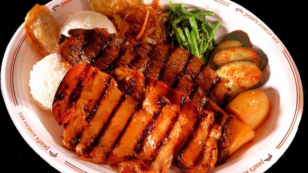 Kalbi Combo Plate · Includes kalbi and your choice of meat.