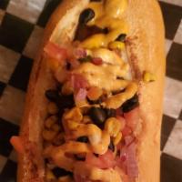 The Gringo · Amazing 1/3 pound smoked Wagyu beef sausage infused with cheddar and jalapeños. Served on a ...