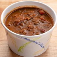 Hunters Chili · Made with beef, bison, wild boar, pulled pork and elk.