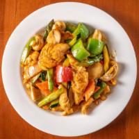 Thai Basil Chicken · Spicy. Lemongrass, basil, fresh vegetable.