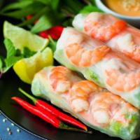Gỏi Cuốn · Summer roll shrimp, pork, vegetable with rice paper. Two roll.