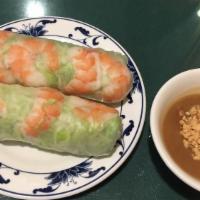 Gỏi Cuốn Chay · Summer roll vegetable with rice paper. Two roll.