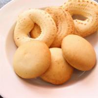 Pandebono · Colombian pandebono baked fresh daily.