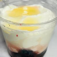 Yoghurt And Fruit · Fresh seasonal fruit topped with Greek yoghurt and honey