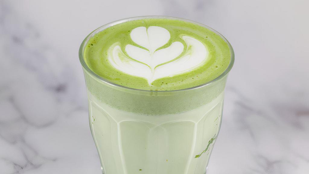 Matcha Latte · Ceremonial grade matcha latte. The difference is discernible.