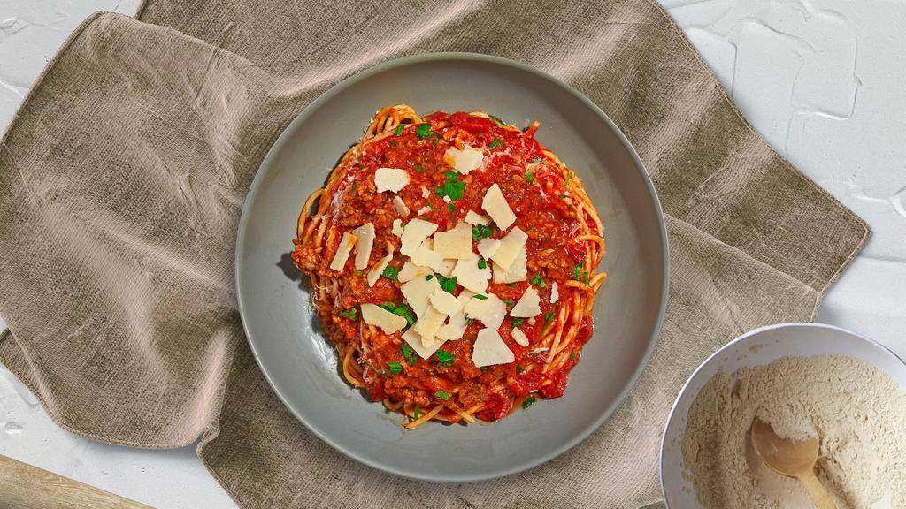 Beacon Of Bolognese Spaghetti · Ground beef cooked in spicy marinara sauce and served with spaghetti. Served with bread.