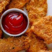 Chicken Fingers · Breaded & fried chicken strips.