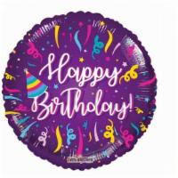 Happy Birthday Mylar Balloon · (1) HAPPY BIRTHDAY MYLAR BALLOON
(COLOR AND DESIGN MAY VARY)