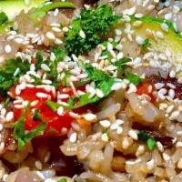 Veggie Latino Fried Rice (Ol) · Marinated veggies, scallions, eggs, soy sauce, ginger, oyster sauce, sesame oil tossed in ch...
