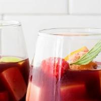 Large Sangria · Red, White, passion fruit, mango or blue