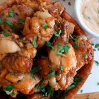 Fried Chicken In Garlic Sauce  (Passarinho) · Fried Chicken on the bone in Garlic Sauce